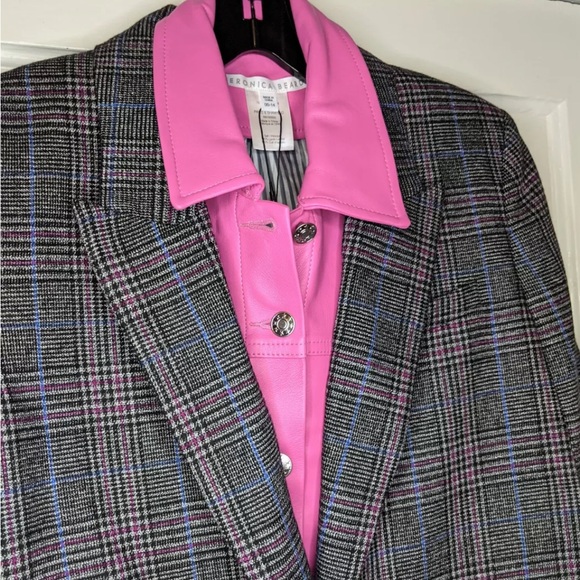 $698 Veronica Beard Martel Dickey Jacket Jacket Wool Blazer Grey plaid sz 6 - Picture 15 of 16